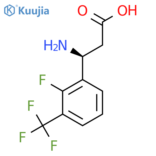 (3S)-3-Amino-3-[2-fluoro-3-(trifluoromethyl)phenyl]propanoic acid structure