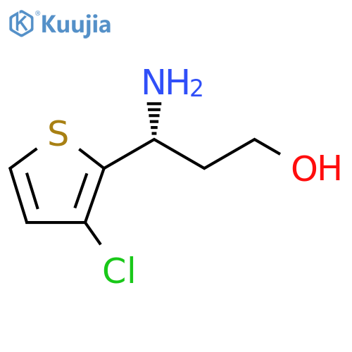 (3R)-3-amino-3-(3-chlorothiophen-2-yl)propan-1-ol structure
