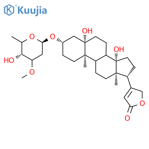 3-[(3S,5S,10R,13R,14S,17R)-5,14-Dihydroxy-3-[(2R,5R)-5-hydroxy-4-methoxy-6-methyloxan-2-yl]oxy-10,13-dimethyl-2,3,4,6,7,8,9,11,12,15,16,17-dodecahydro-1H-cyclopenta[a]phenanthren-17-yl]-2H-furan-5-one structure