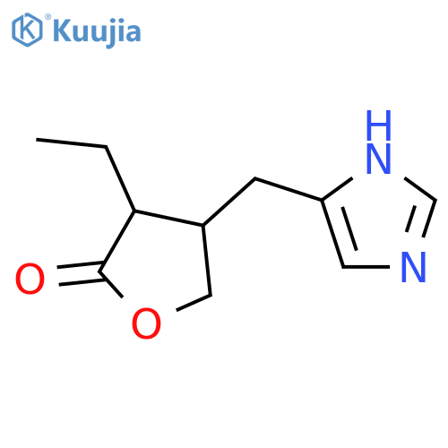 2(3H)-Furanone,3-ethyldihydro-4-(1H-imidazol-4-ylmethyl)-, (3S,4R)- (9CI) structure