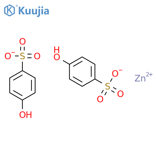 zinc(2+) ion bis(4-hydroxybenzene-1-sulfonate) structure