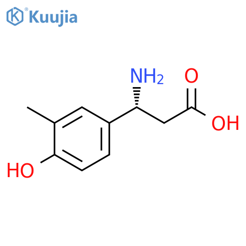 (3R)-3-AMINO-3-(4-HYDROXY-3-METHYLPHENYL)PROPANOIC ACID structure