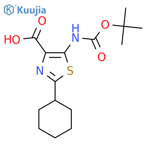 5-(Tert-Butoxycarbonylamino)-2-cyclohexylthiazole-4-carboxylic acid structure