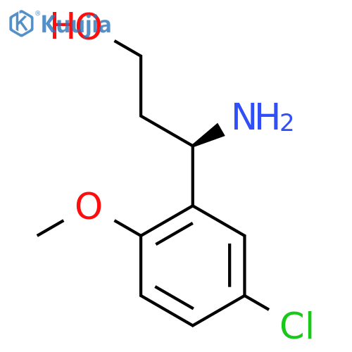 (3R)-3-amino-3-(5-chloro-2-methoxyphenyl)propan-1-ol structure