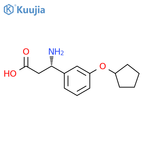 (3S)-3-AMINO-3-(3-CYCLOPENTYLOXYPHENYL)PROPANOIC ACID structure