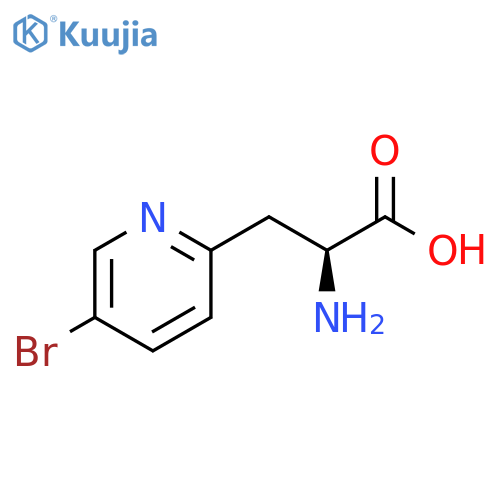 (2S)-2-amino-3-(5-bromopyridin-2-yl)propanoic acid structure