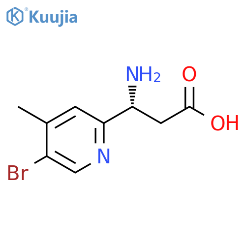 (3R)-3-AMINO-3-(5-BROMO-4-METHYLPYRIDIN-2-YL)PROPANOIC ACID structure