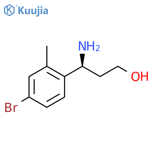 (3S)-3-amino-3-(4-bromo-2-methylphenyl)propan-1-ol structure