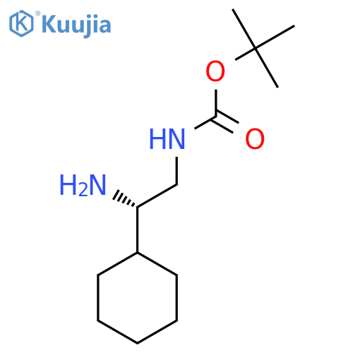 Tert-butyl N-[(2S)-2-amino-2-cyclohexylethyl]carbamate structure
