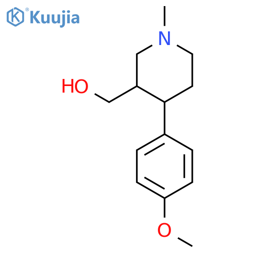 (trans-4-(4-Methoxyphenyl)-1-methylpiperidin-3-yl)methanol structure