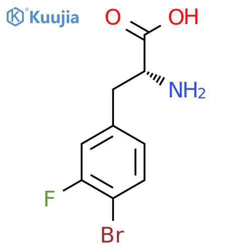 (R)-2-AMINO-3-(4-BROMO-3-FLUOROPHENYL)PROPANOIC ACID HCL structure