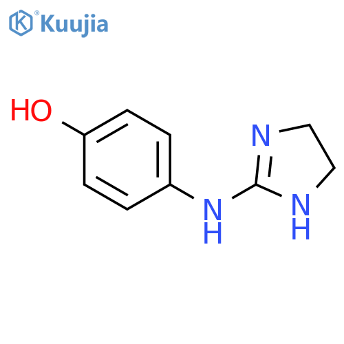 Phenol, 4-[(4,5-dihydro-1H-imidazol-2-yl)amino]- structure
