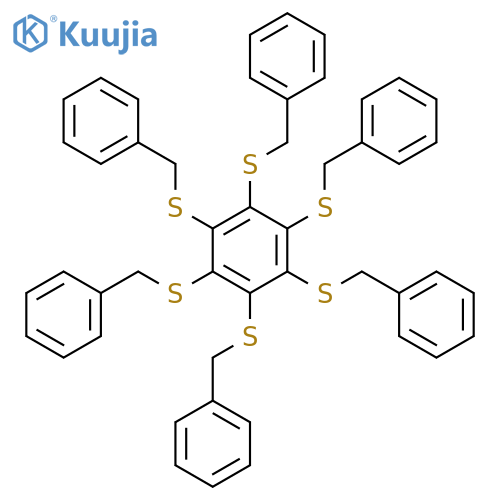 Benzene,1,2,3,4,5,6-hexakis[(phenylmethyl)thio]- structure