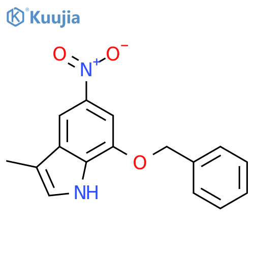 1H-Indole,3-methyl-5-nitro-7-(phenylmethoxy)- structure