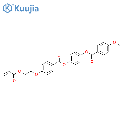 Benzoic acid, 4-methoxy-,4-[[4-[2-[(1-oxo-2-propenyl)oxy]ethoxy]benzoyl]oxy]phenyl ester structure