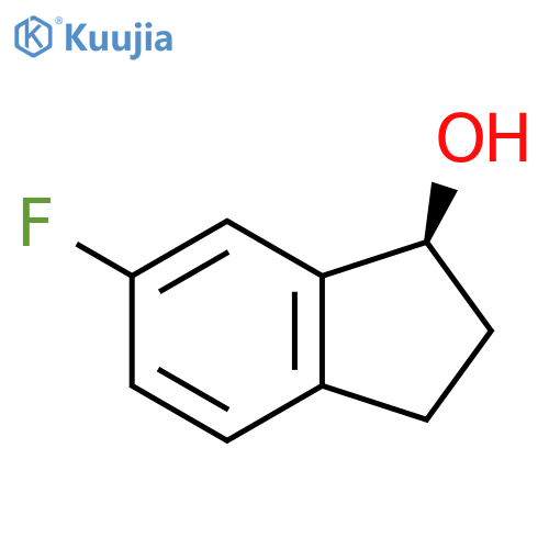 1H-Inden-1-ol, 6-fluoro-2,3-dihydro-, (1S)- structure