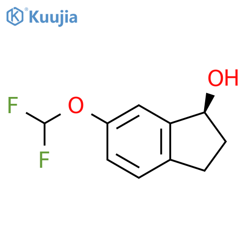 (1S)-6-(difluoromethoxy)-2,3-dihydro-1H-inden-1-ol structure