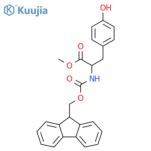 methyl (2R)-2-({(9H-fluoren-9-yl)methoxycarbonyl}amino)-3-(4-hydroxyphenyl)propanoate structure