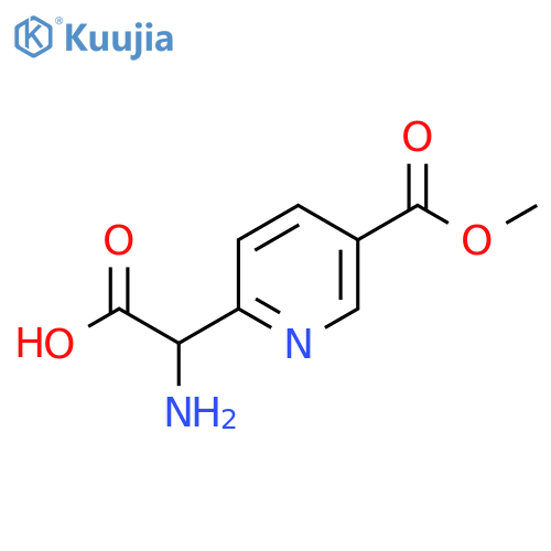 2-amino-2-5-(methoxycarbonyl)pyridin-2-ylacetic acid structure