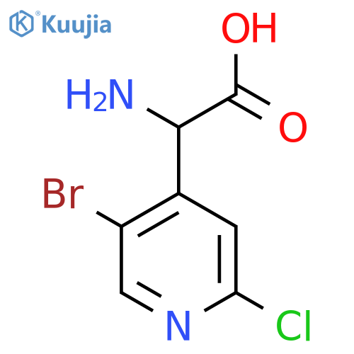 2-amino-2-(5-bromo-2-chloropyridin-4-yl)acetic acid structure