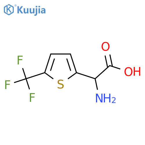 2-amino-2-5-(trifluoromethyl)thiophen-2-ylacetic acid structure