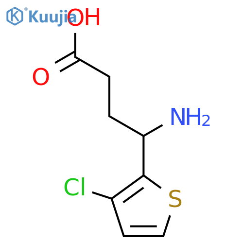 4-amino-4-(3-chlorothiophen-2-yl)butanoic acid structure