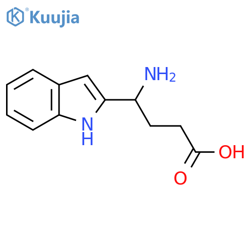 4-amino-4-(1H-indol-2-yl)butanoic acid structure