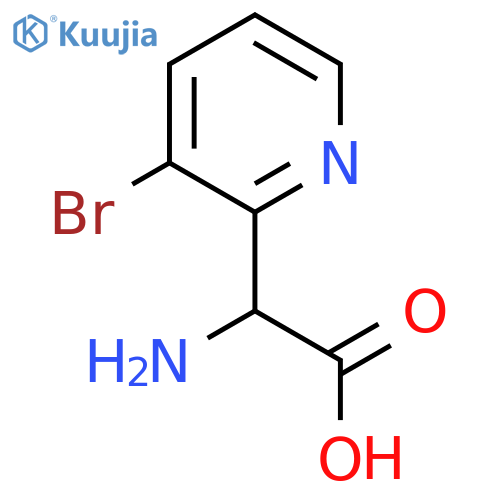 2-amino-2-(3-bromopyridin-2-yl)acetic acid structure