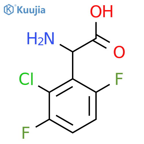 2-amino-2-(2-chloro-3,6-difluorophenyl)acetic acid structure