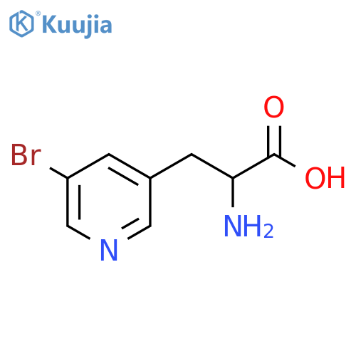 2-amino-3-(5-bromopyridin-3-yl)propanoic acid structure