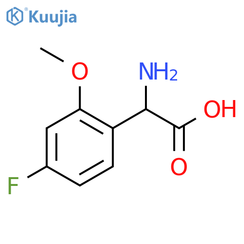 2-amino-2-(4-fluoro-2-methoxyphenyl)acetic acid structure
