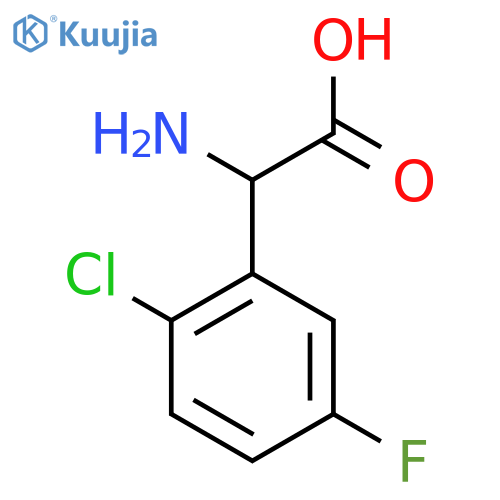 2-amino-2-(2-chloro-5-fluorophenyl)acetic acid structure