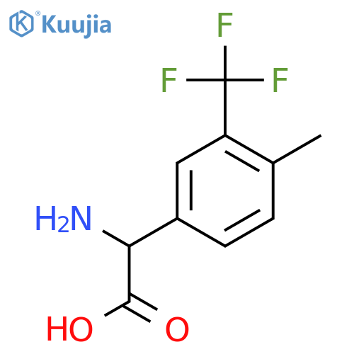 2-amino-2-4-methyl-3-(trifluoromethyl)phenylacetic acid structure