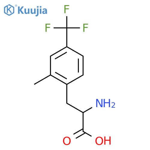 2-amino-3-2-methyl-4-(trifluoromethyl)phenylpropanoic acid structure