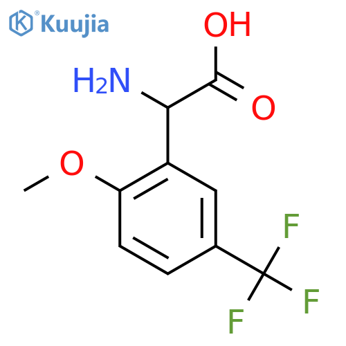 2-amino-2-2-methoxy-5-(trifluoromethyl)phenylacetic acid structure