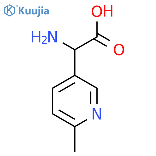 2-amino-2-(6-methylpyridin-3-yl)acetic acid structure