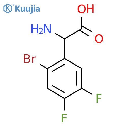 2-amino-2-(2-bromo-4,5-difluorophenyl)acetic acid structure