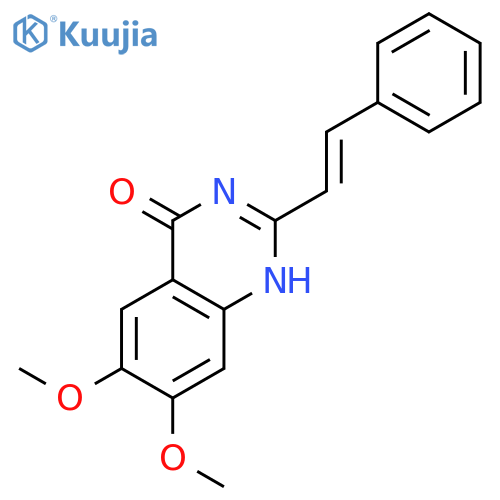 4(1H)-Quinazolinone, 6,7-dimethoxy-2-[(1E)-2-phenylethenyl]- structure