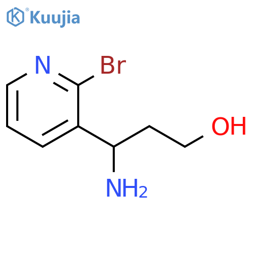 3-amino-3-(2-bromopyridin-3-yl)propan-1-ol structure