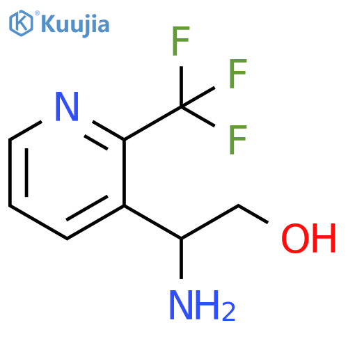 2-amino-2-2-(trifluoromethyl)pyridin-3-ylethan-1-ol structure