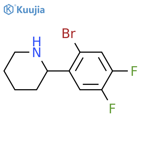 2-(2-bromo-4,5-difluorophenyl)piperidine structure
