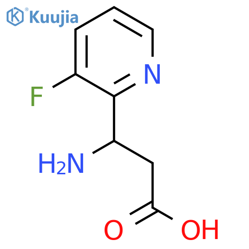 3-amino-3-(3-fluoropyridin-2-yl)propanoic acid structure