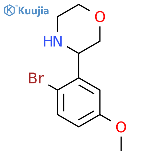 3-(2-bromo-5-methoxyphenyl)morpholine structure