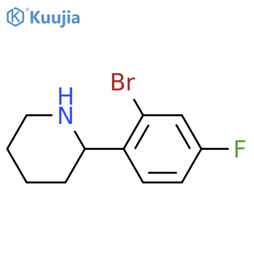 2-(2-bromo-4-fluorophenyl)piperidine structure