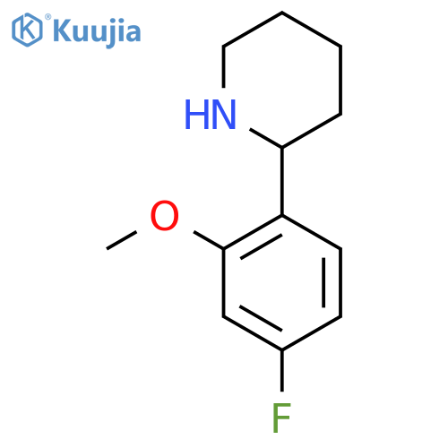 2-(4-fluoro-2-methoxyphenyl)piperidine structure