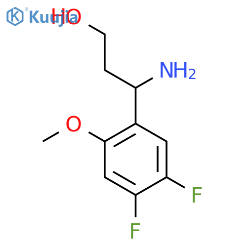 3-amino-3-(4,5-difluoro-2-methoxyphenyl)propan-1-ol structure