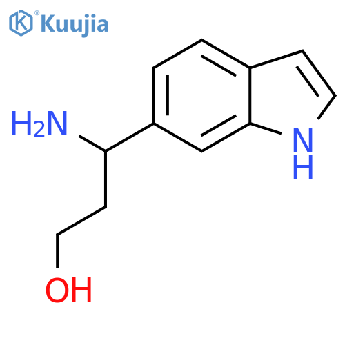 3-amino-3-(1H-indol-6-yl)propan-1-ol structure