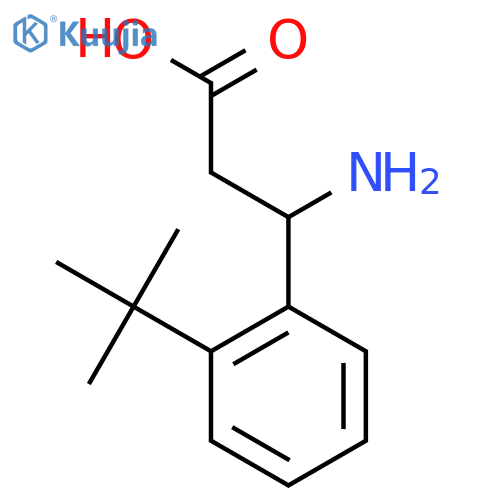 3-amino-3-(2-tert-butylphenyl)propanoic acid structure