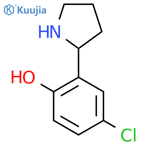 4-chloro-2-(pyrrolidin-2-yl)phenol structure