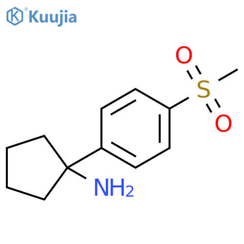 1-(4-methanesulfonylphenyl)cyclopentan-1-amine structure